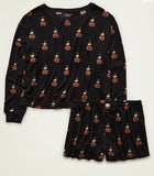 Snoopy Black Autumn American Eagle Pyjama Set
