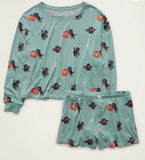 Cat & Pumpkin Autumn American Eagle Pyjama Set